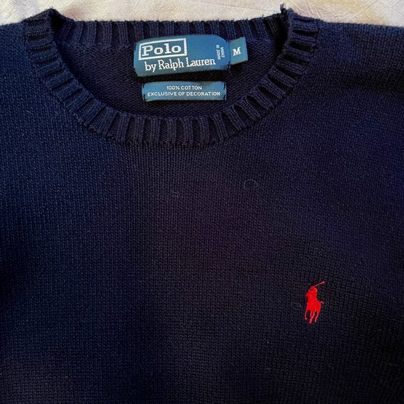 Polo by Ralph Lauren Navy Crewneck Sweater - Picture 2 of 5